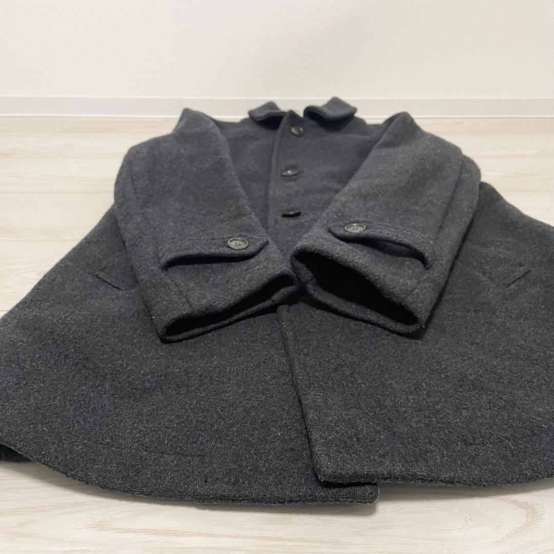 美品✨DANTON【ダントン】ウールモッサ シングルコート チャコールグレー　L
