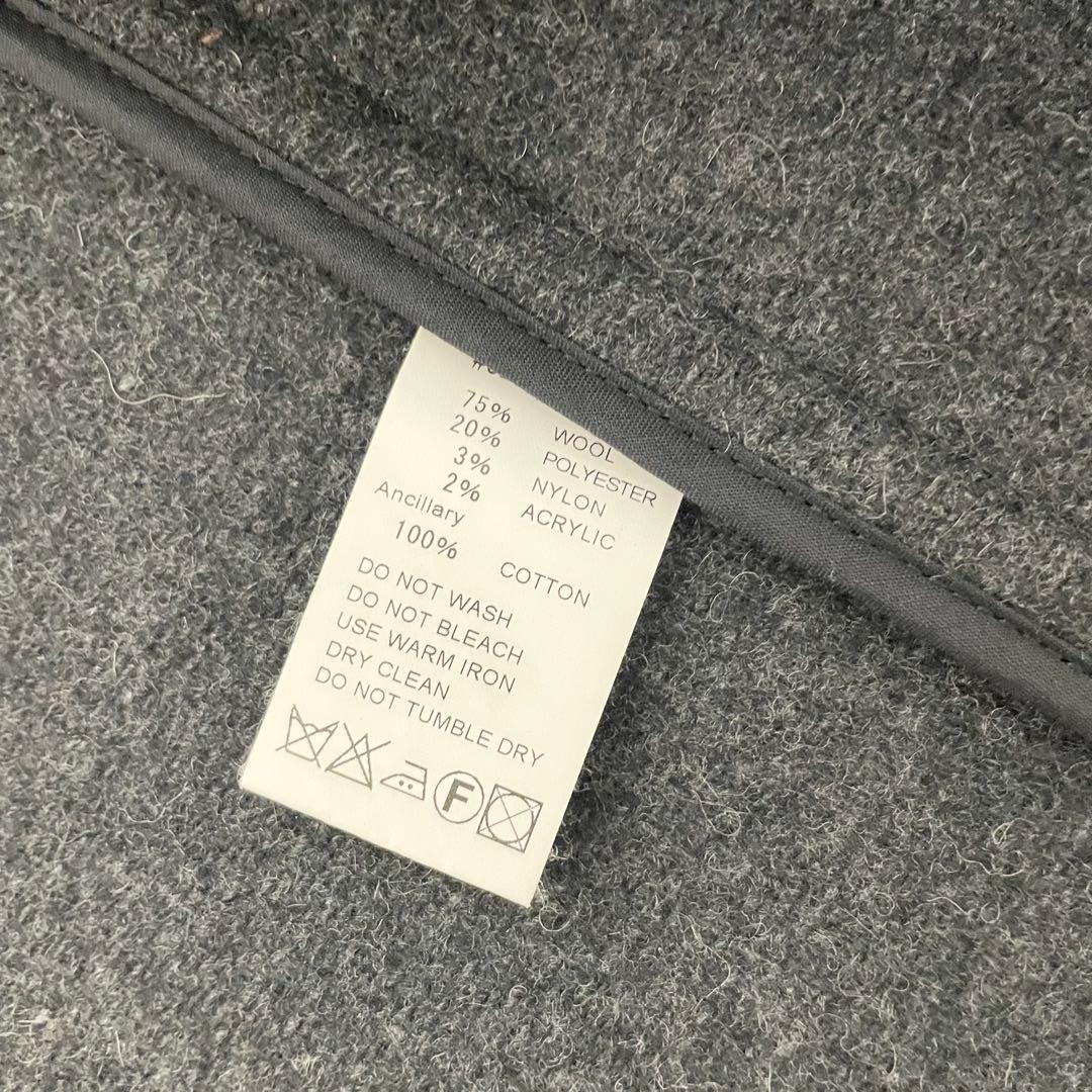 美品✨DANTON【ダントン】ウールモッサ シングルコート チャコールグレー　L