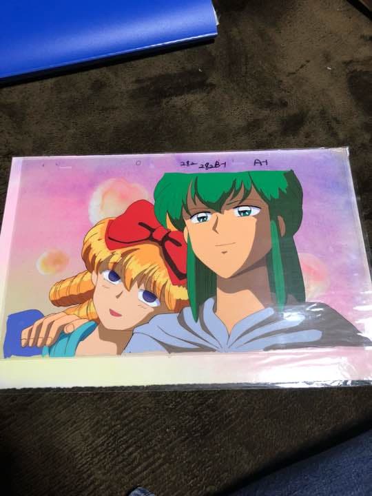 セル画 赤ずきんチャチャ セラヴィ先生とエリザベス風ドロシーちゃん 直筆背景付