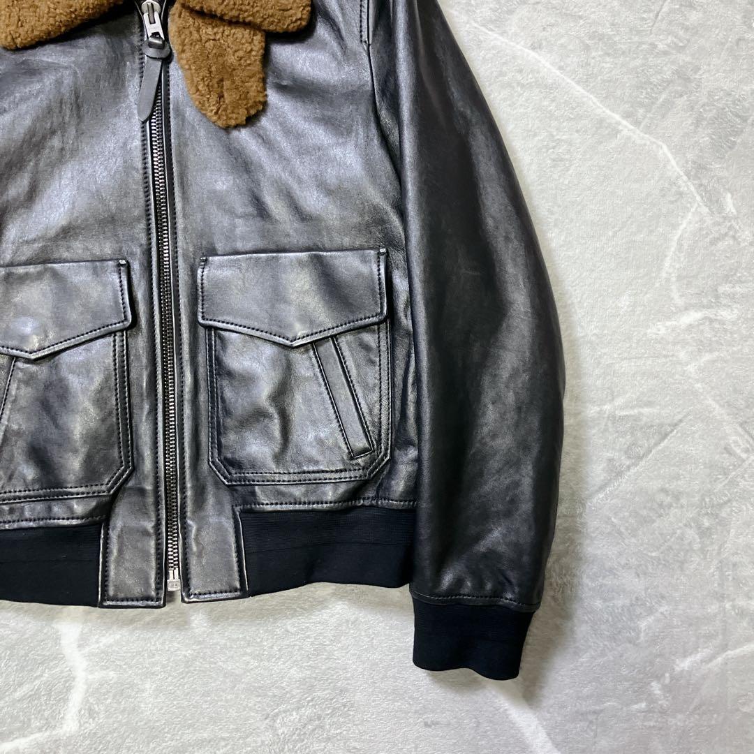【極美品】COACH G-1 フライトジャケット 襟ボア ラムレザー 短丈 S