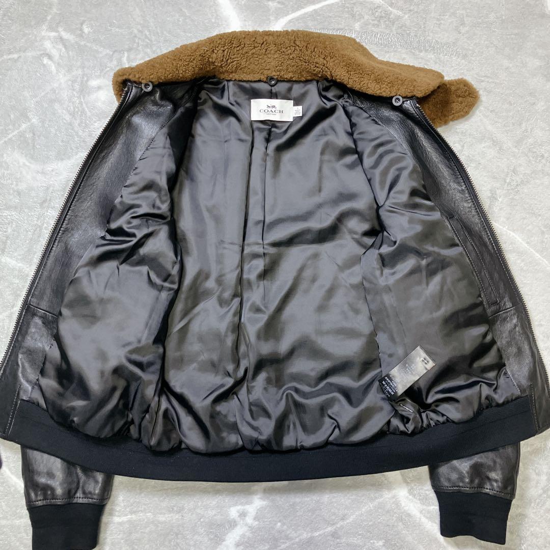 【極美品】COACH G-1 フライトジャケット 襟ボア ラムレザー 短丈 S