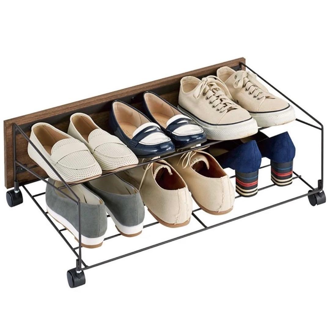 L-41508 シューズボックス下ワゴンシューズ 幅60