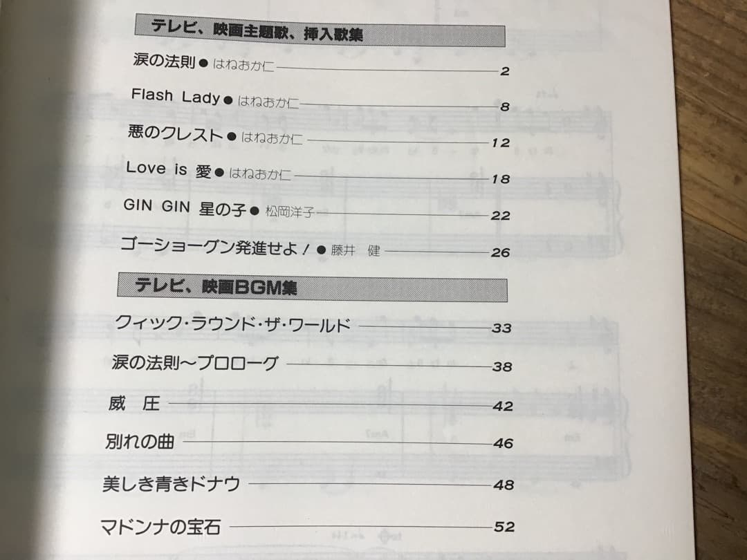★楽譜/戦国魔神ゴーショーグン/ピアノ弾き語り/サウンドアニメ/1982年