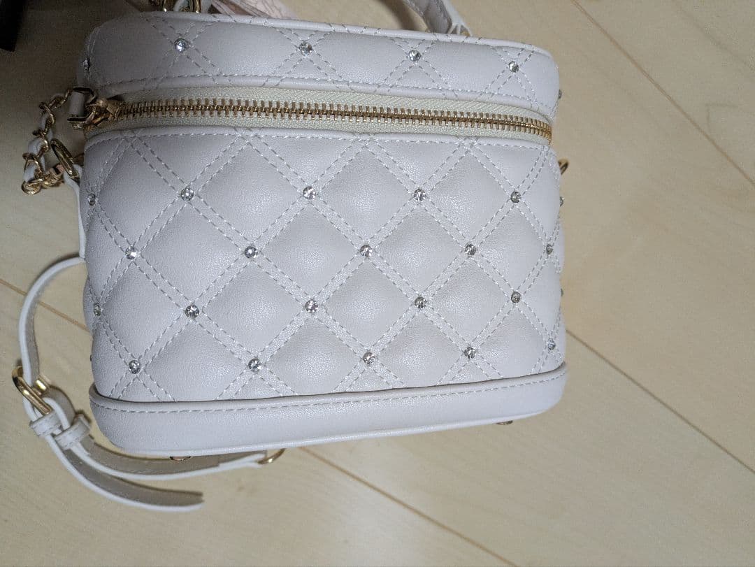 RANDA　2WAY リボンチャームキルティングバニティバッグ