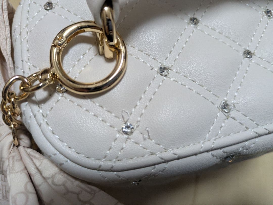 RANDA　2WAY リボンチャームキルティングバニティバッグ