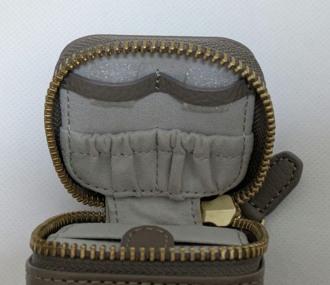 BIZOUX　本革ジュエリーポーチ・バニティエS　グレージュ　ご試着シート付