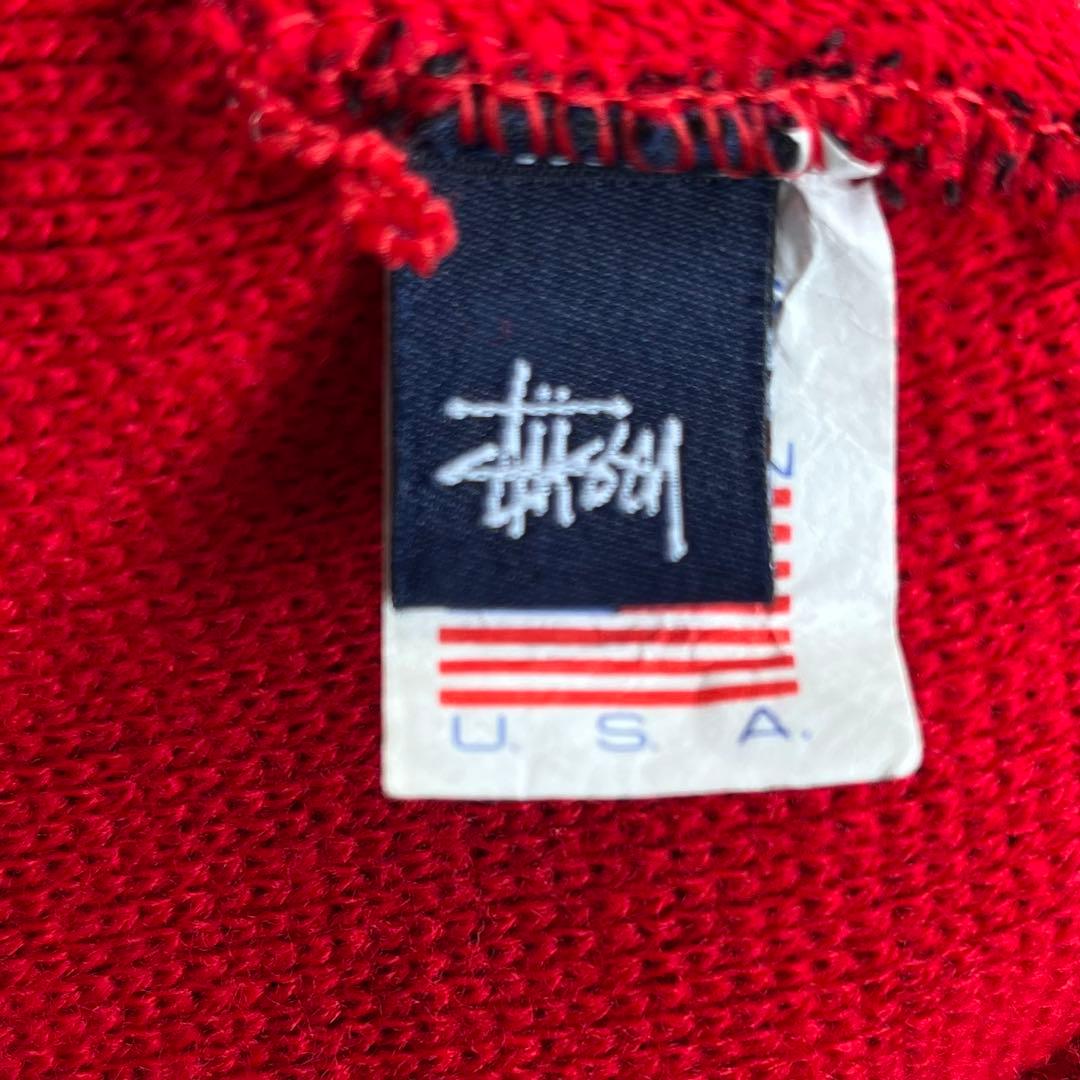 “はらださま専用”old stussy USA製 ロゴ ビーニー 紺タグ 90s
