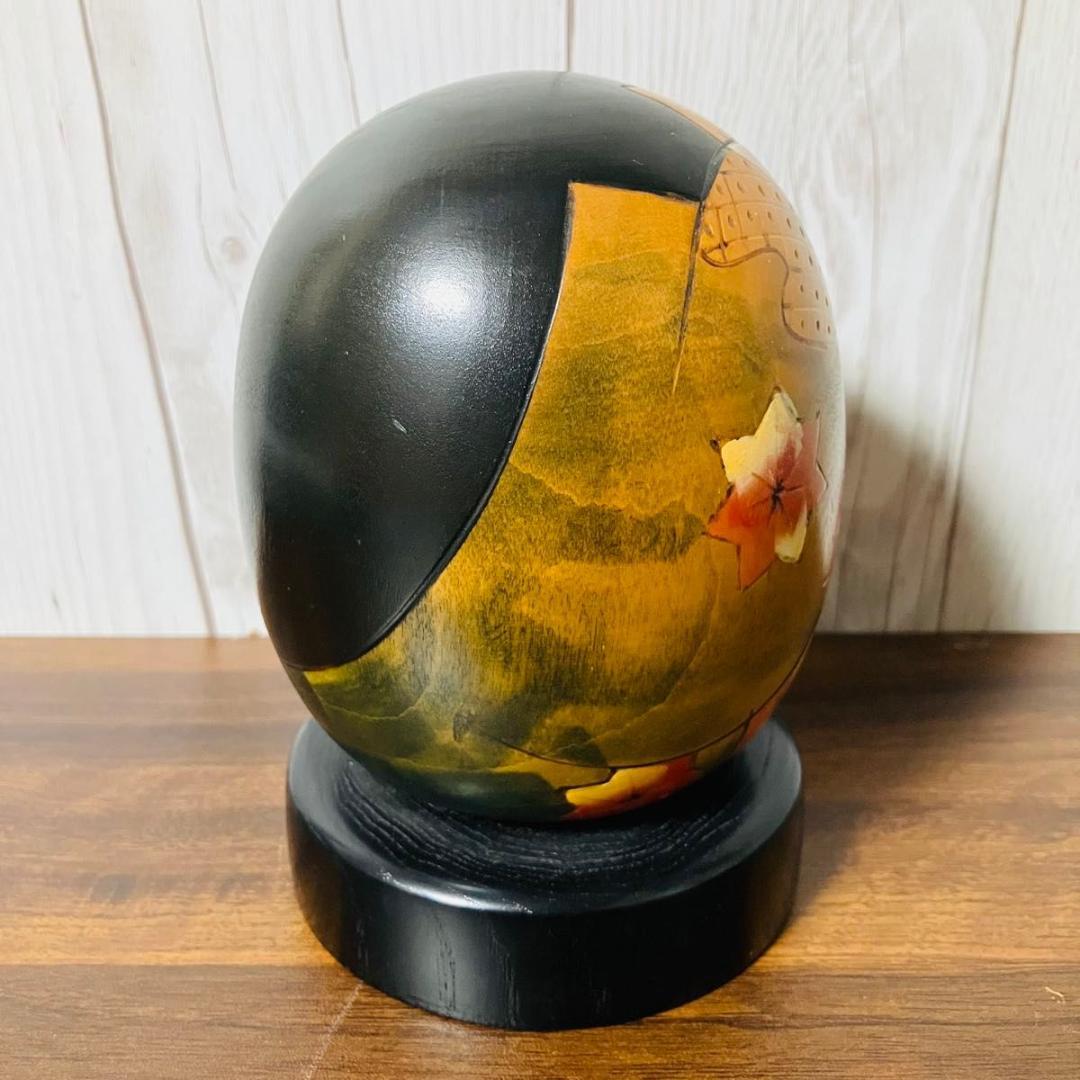 【希少】創作こけし 錦秋 宮下はじめ作 内閣総理大臣賞受賞作家作品 伝統工芸