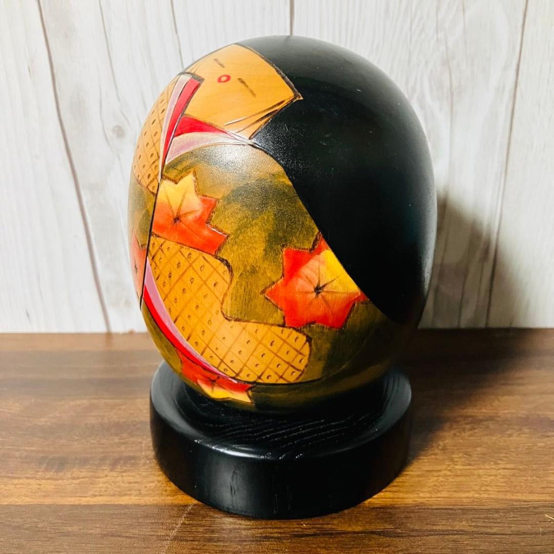 【希少】創作こけし 錦秋 宮下はじめ作 内閣総理大臣賞受賞作家作品 伝統工芸