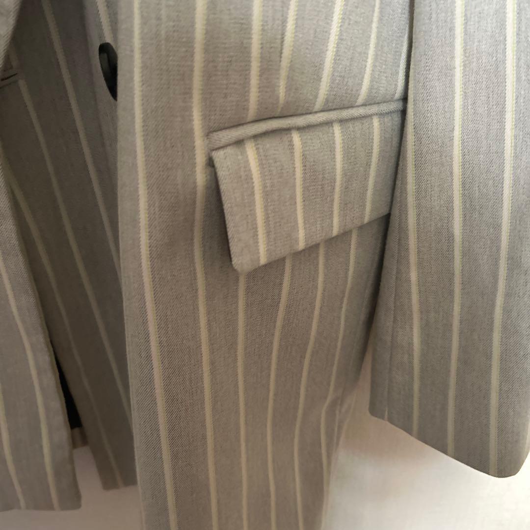 CITYSHOP グレー ストライプ テーラードジャケット　クリーニング済