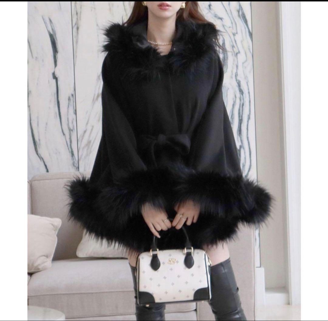 ロイヤルパーティー フードファーケープコート