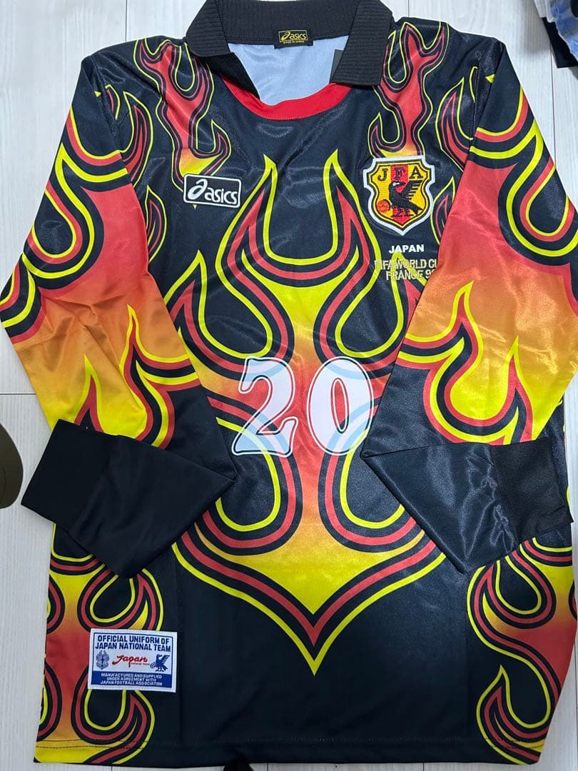 日本代表 川口能活 1998 W杯　GK 炎 ユニフォーム キーパー　L 新品