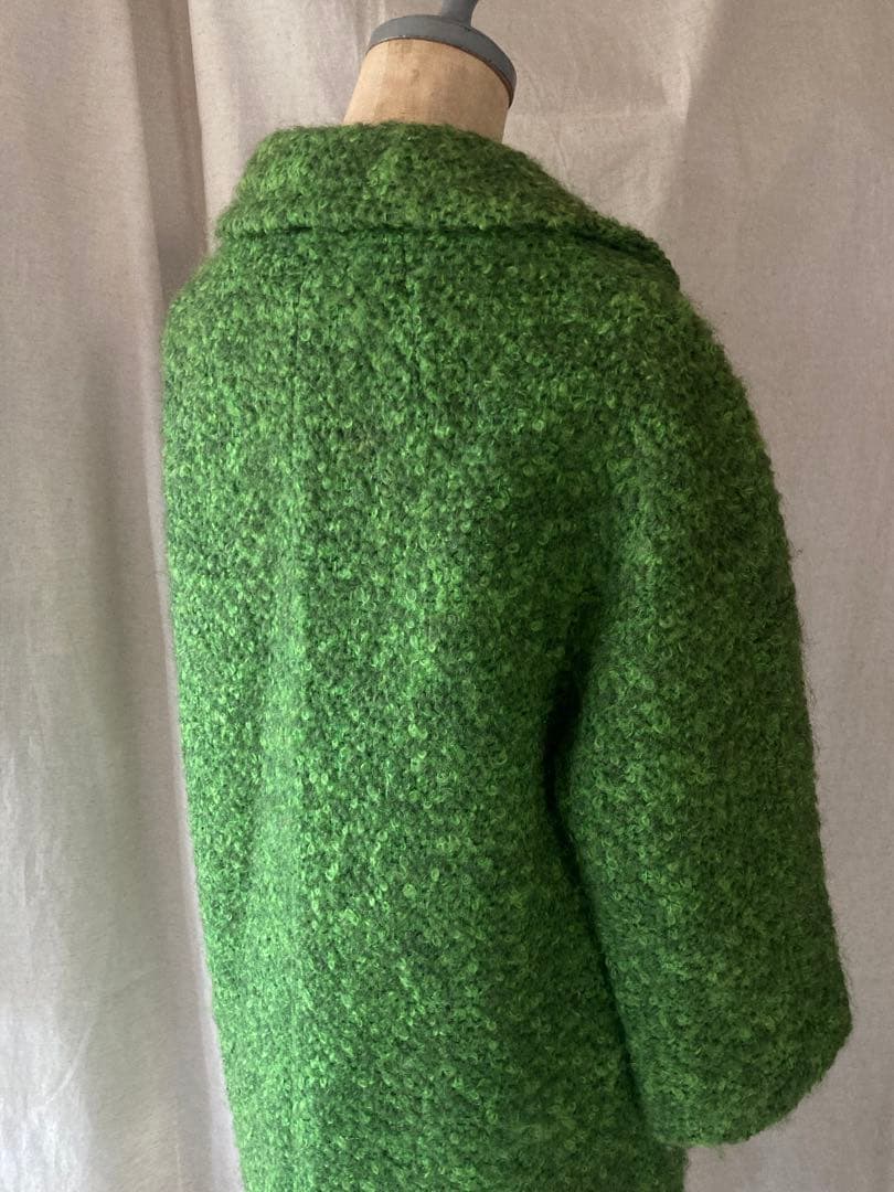 c*o様 ビンテージ60sモヘアウール グリーン コート 50s レトロ 大正モ