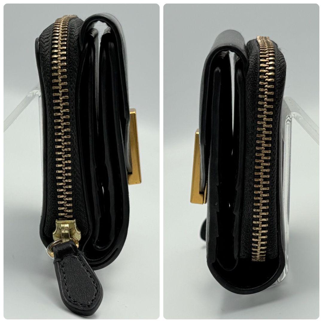 ポロラルフローレン レザー コンパクトウォレット 2つ折り財布 ゴールド金具