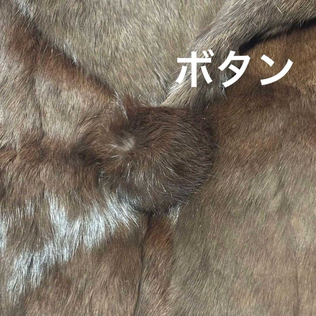 着物用リアルファーコート　道中着　和装　ダークブラウン　和洋折衷