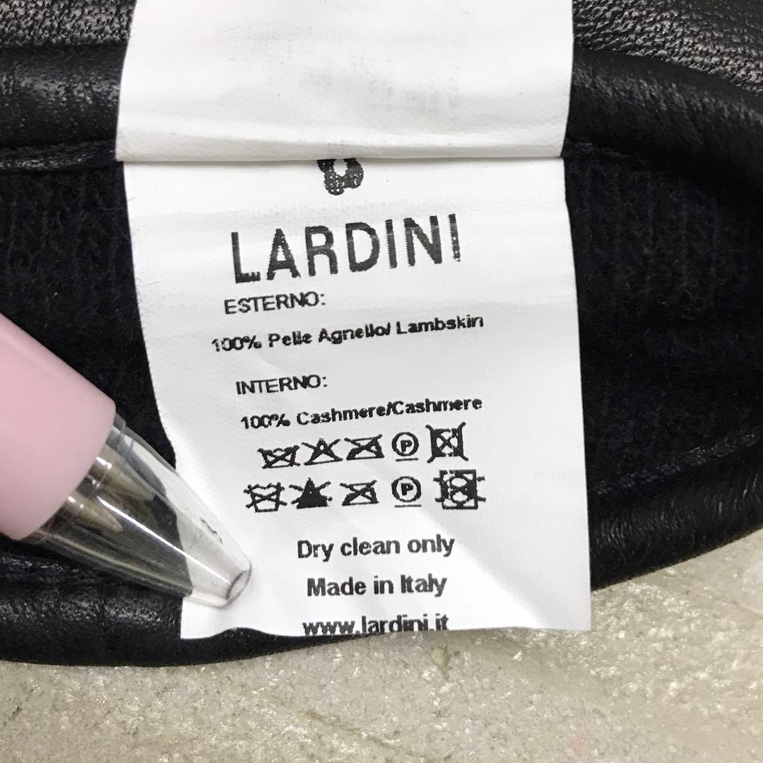 nm-205 LARDINI フラワーメタル 手袋 ラムレザー カシミヤ