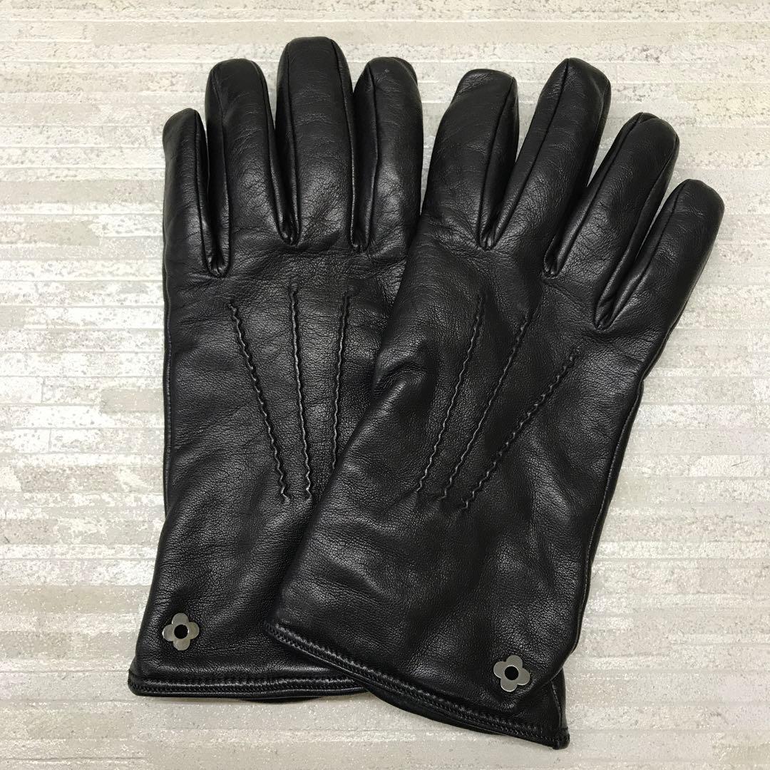 nm-205 LARDINI フラワーメタル 手袋 ラムレザー カシミヤ