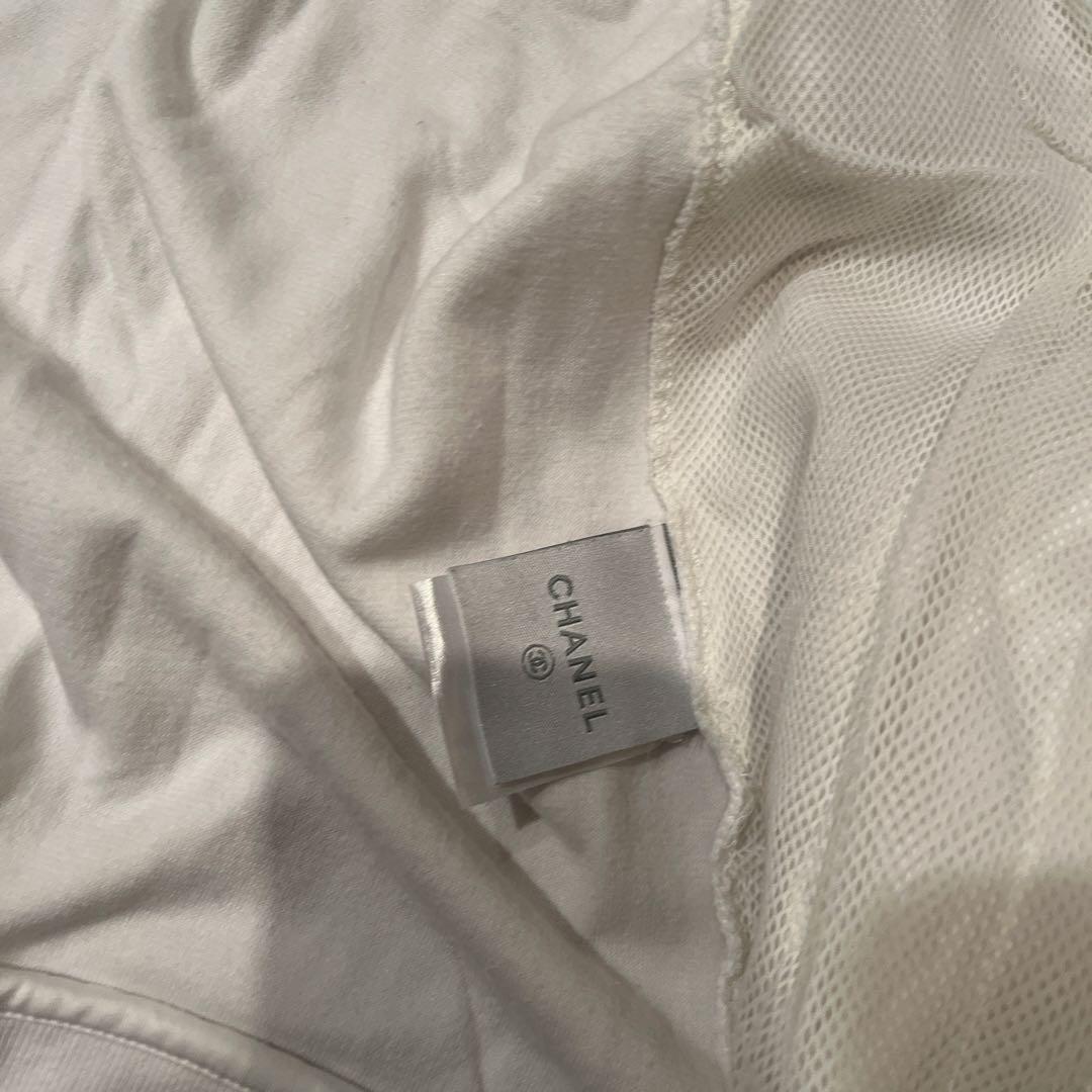 Chanel ホワイト フルジップパーカー42