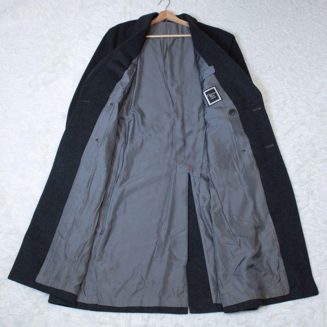Christian Dior カシミヤ混 ダブルブレスト チェスターコート L