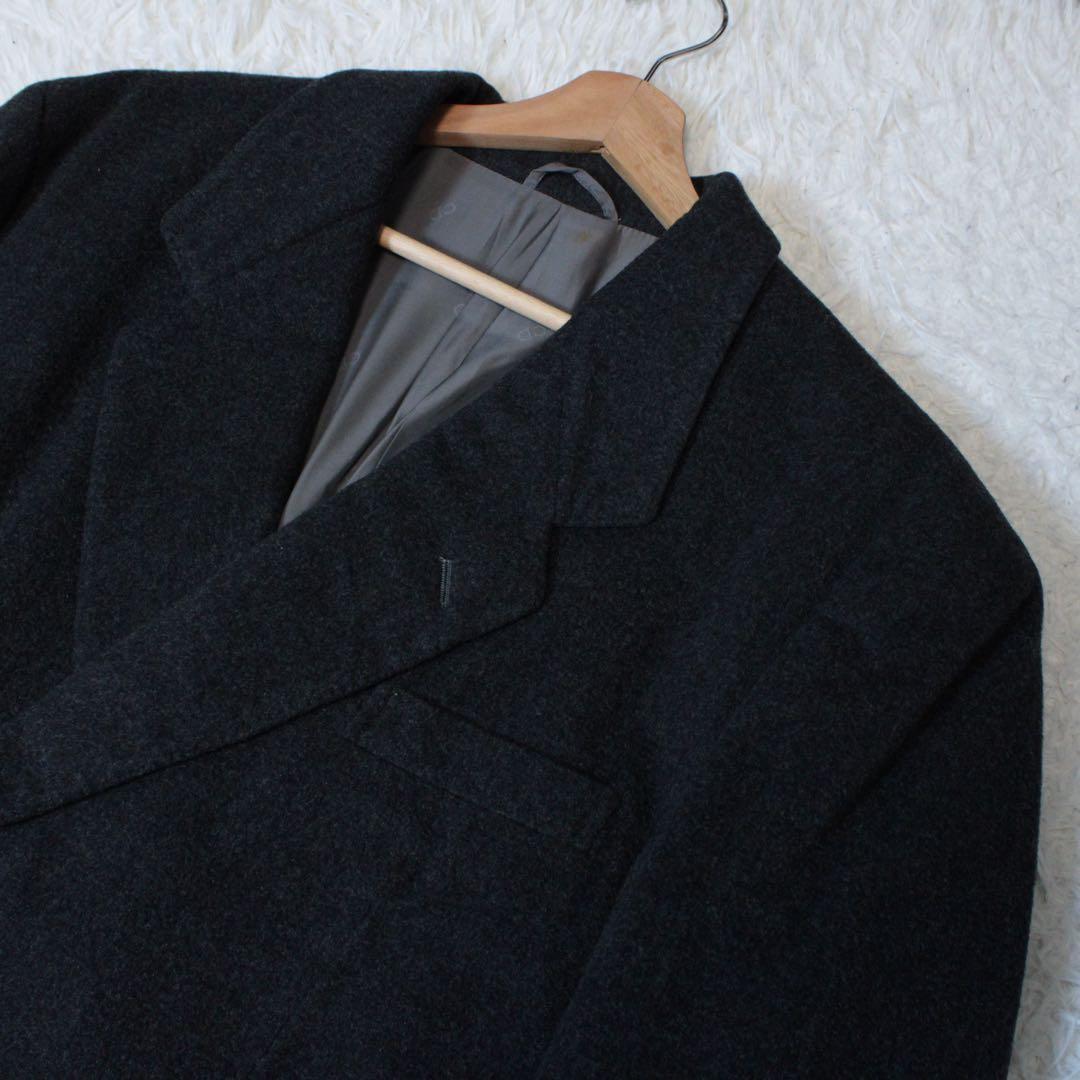 Christian Dior カシミヤ混 ダブルブレスト チェスターコート L