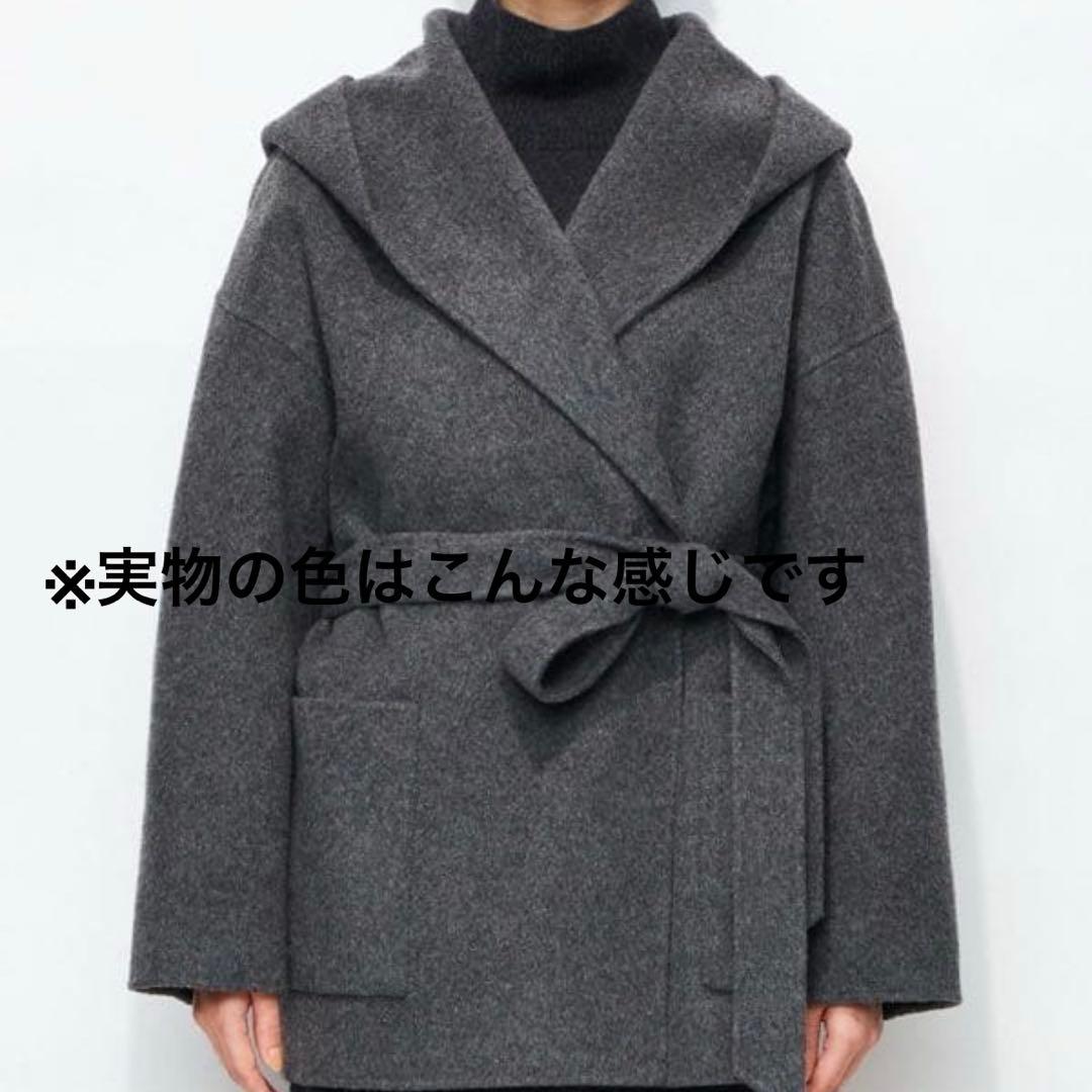 uncrave アンチマイクロバイアル リバーフーデットショートコート グレー