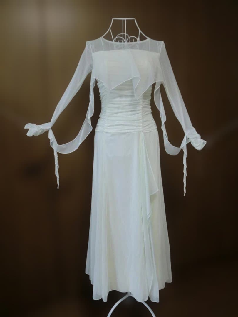 【新品タグ付】日本製/オフ白/スタンダードドレス☆社交ダンス