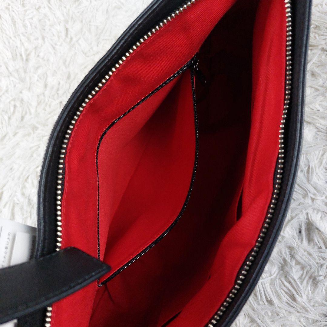 未使用級タグ付 kawa-kawa 2WAY 大容量 レザーショルダーバッグ 黒