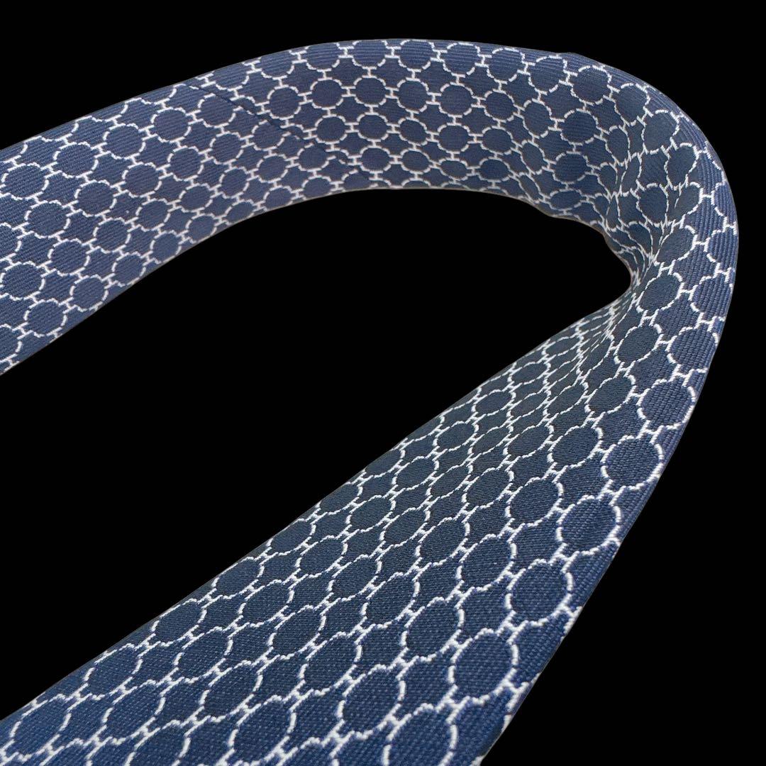 HERMES エルメス ネクタイ ネイビー ファソネ ジャガード