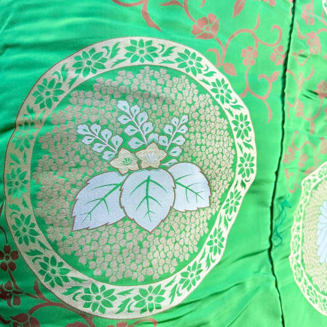 2215様感謝‼️菊と桐‼️ふかふか‼️FUTON蔵出し金蘭緞子掛けふとん未使用1枚