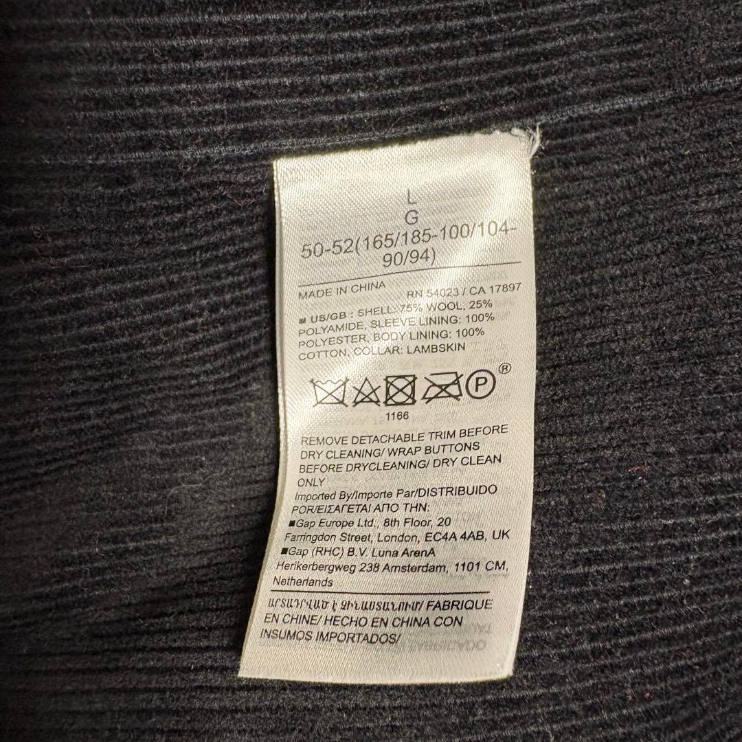 BANANA REPUBLIC バッファローチェック柄プレイドピーコート L