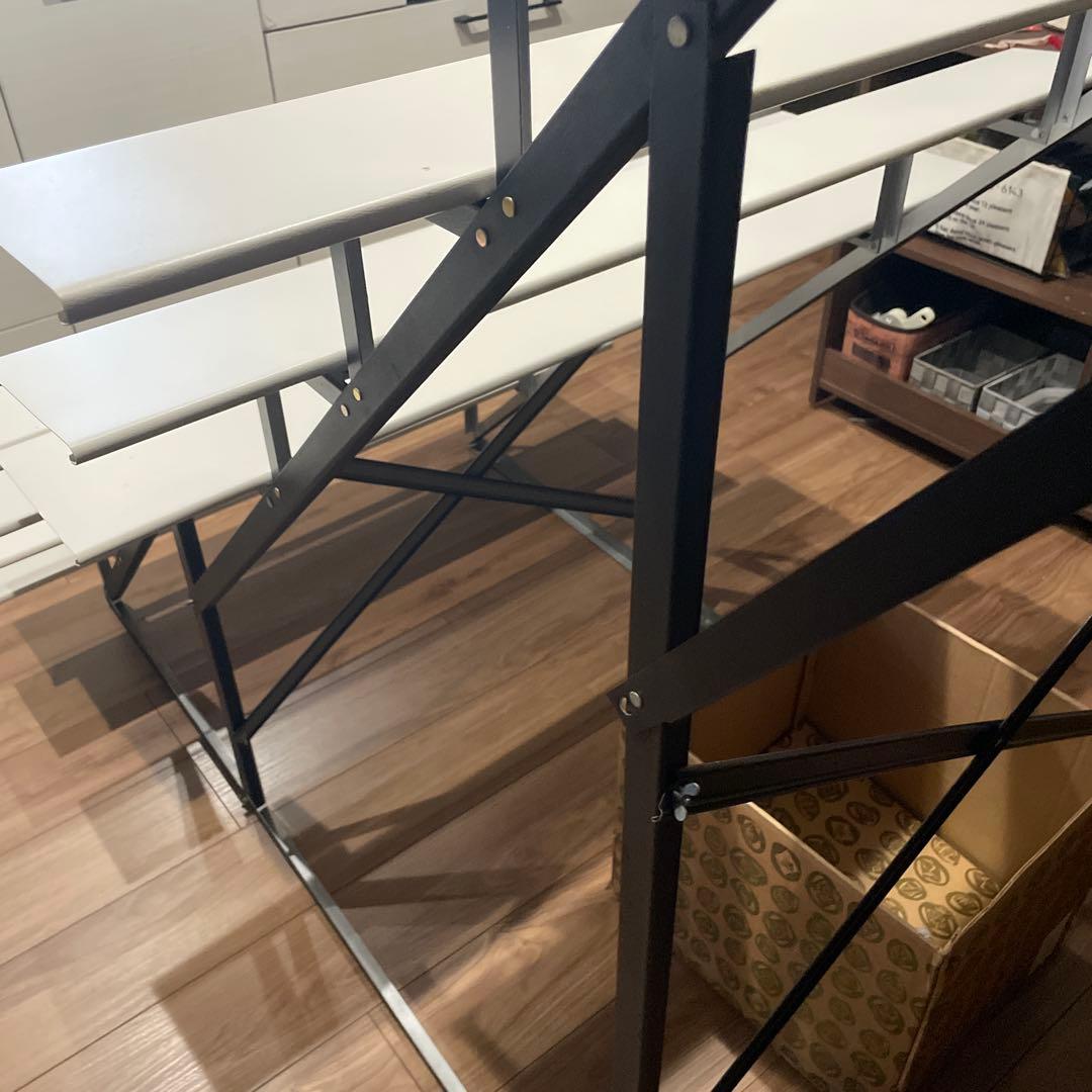 ひな祭り用　七段飾り　35号　毛氈付き　スチール製　ひな段　階段型飾り