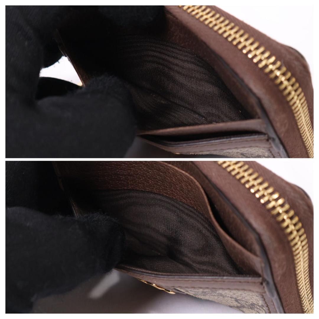 【極美品】GUCCI カードケース　オフィディア 小銭入れ　ブラウン