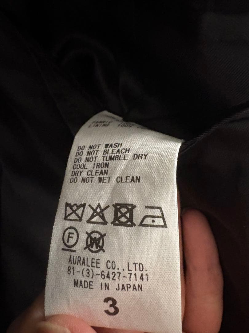 オーラリー　25awダブルチェスターコート　サイズ3