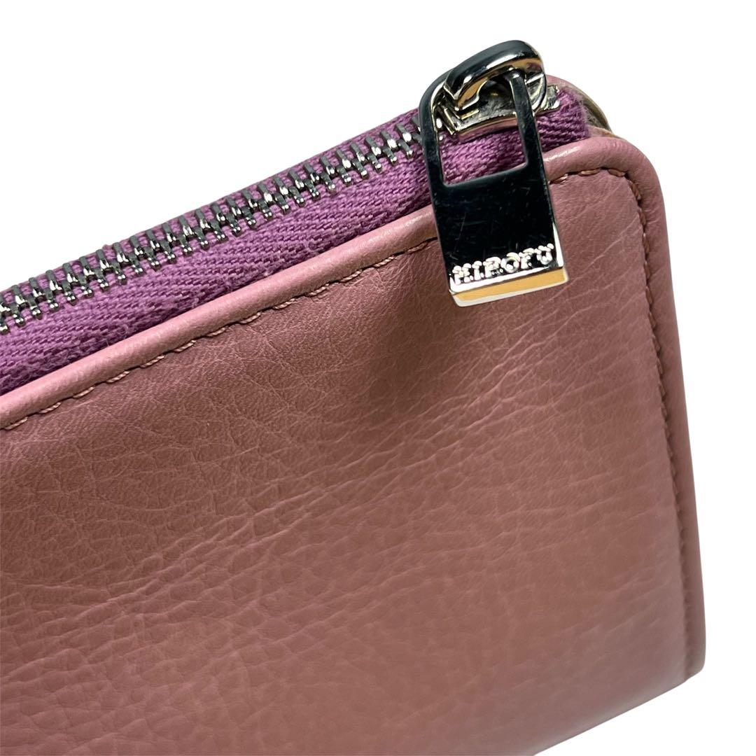 未使用　ヒロフ　プラティカ　ケース レザー コンパクト ウォレット 本革