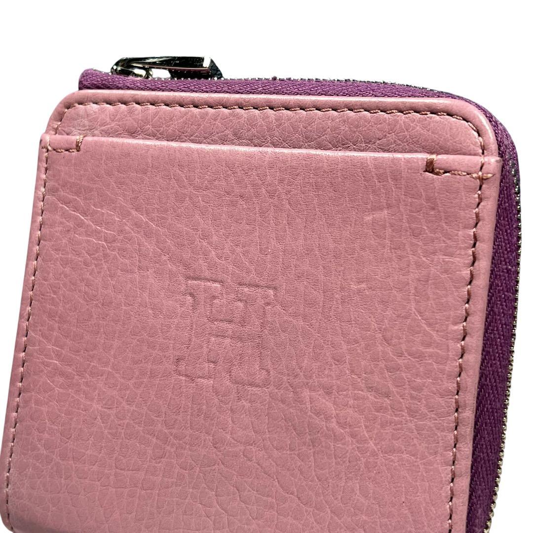 未使用　ヒロフ　プラティカ　ケース レザー コンパクト ウォレット 本革