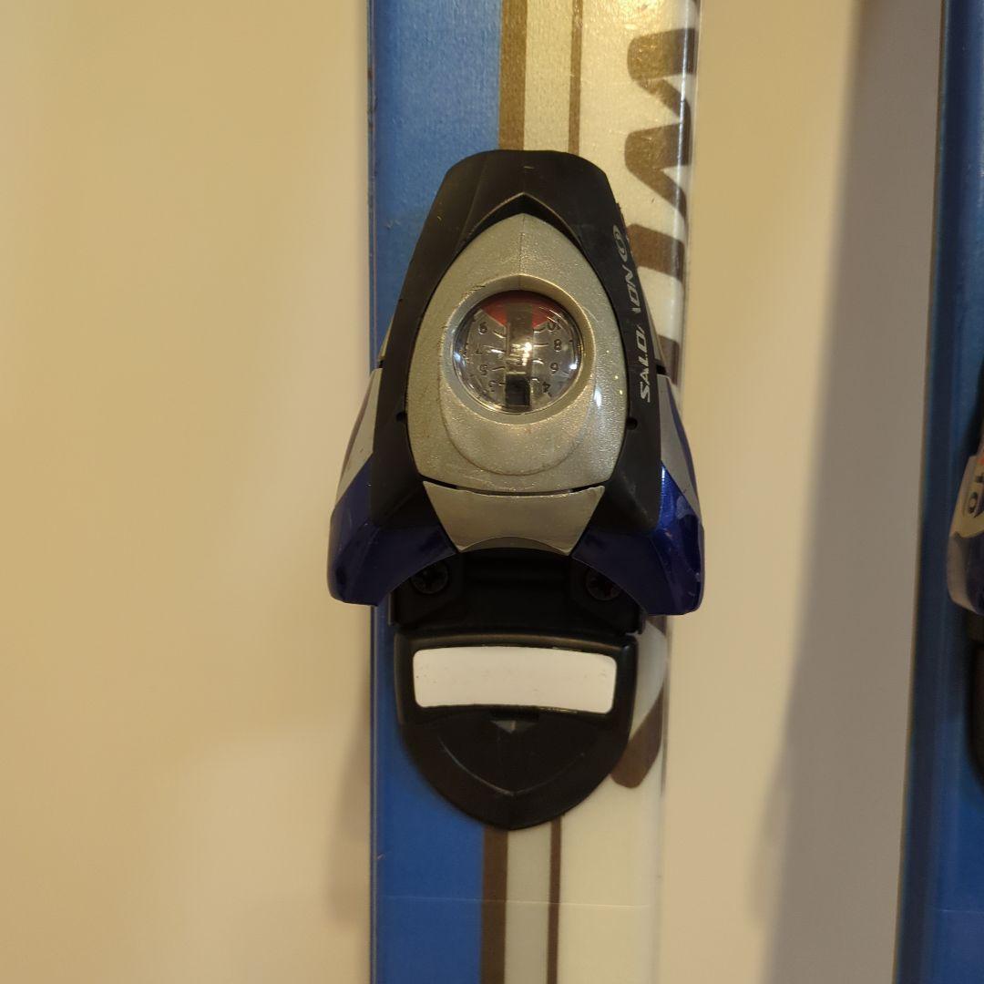 Salomon スキー板 シルバー/ブルー バインディング付き