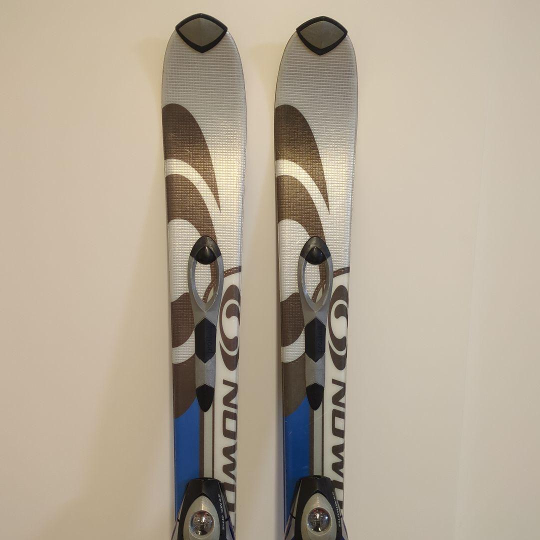 Salomon スキー板 シルバー/ブルー バインディング付き