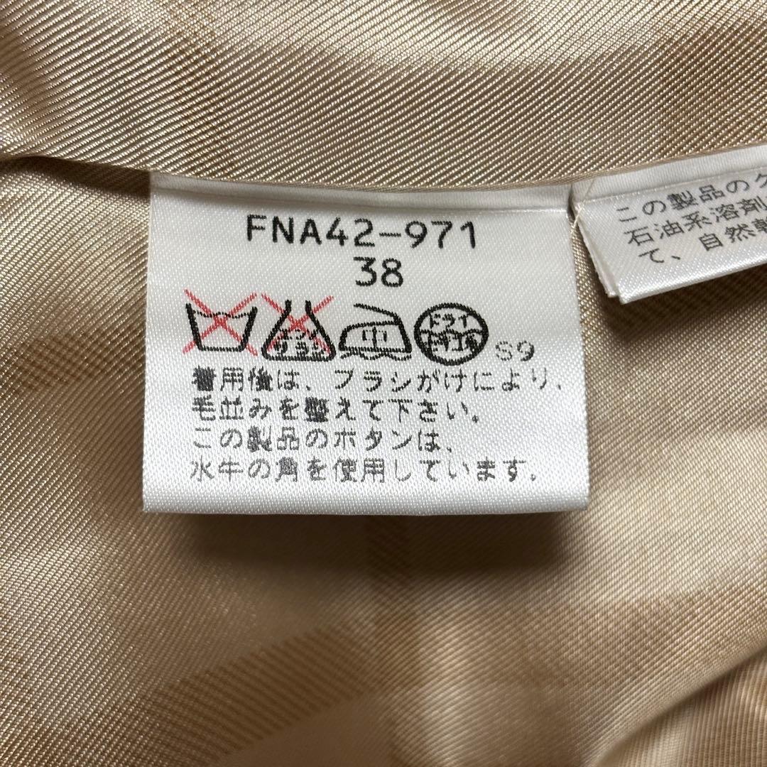 美品 バーバリー アンゴラウール ロングコート ベルト ベージュ ノバチェック