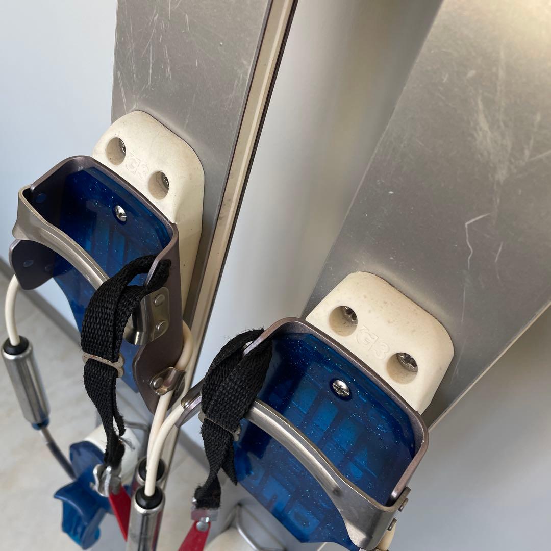 Stöckli スキー板 シルバー/オレンジ/紫 バインディング付き