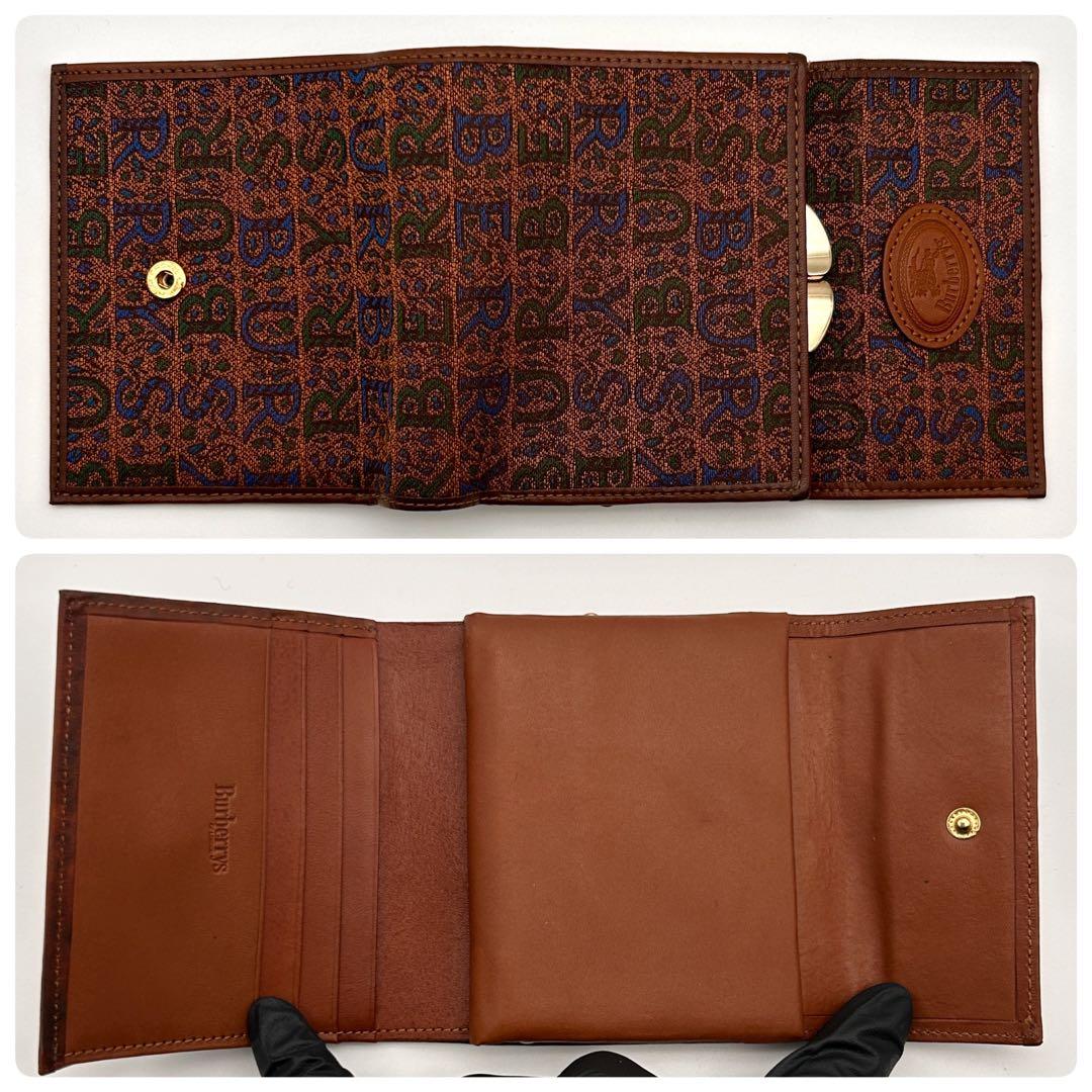 ✨レア美品✨ BURBERRY 三つ折り財布 がま口 ヴィンテージ 希少性大