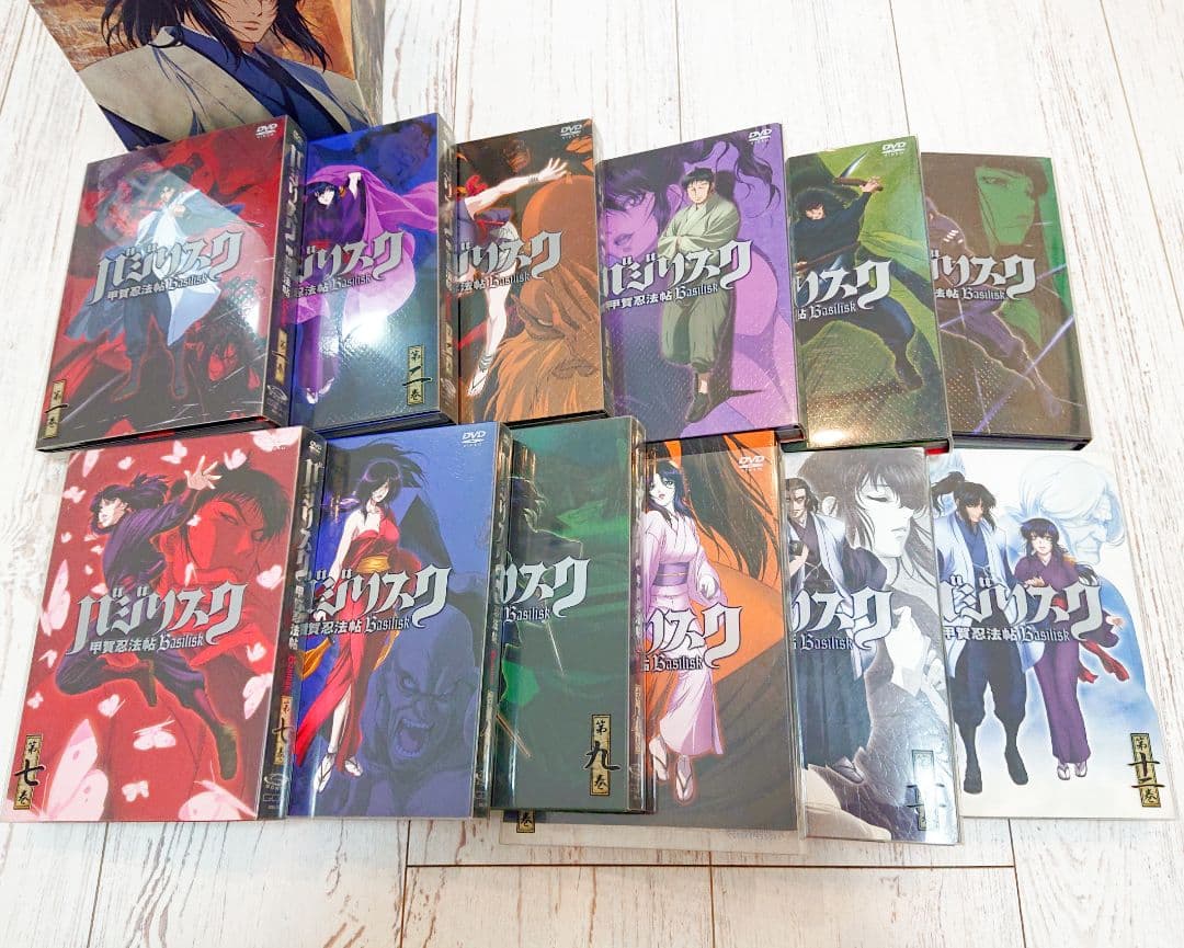 バジリスク 甲賀忍法帖 全て初回限定盤 DVD 全巻 甲賀箱あり ※伊賀 地虫無
