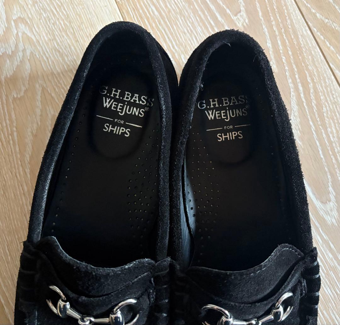 【SHIPS別注】BASS: スエード ビット ローファー