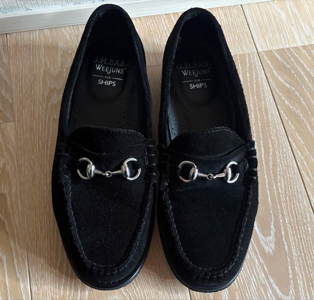 【SHIPS別注】BASS: スエード ビット ローファー