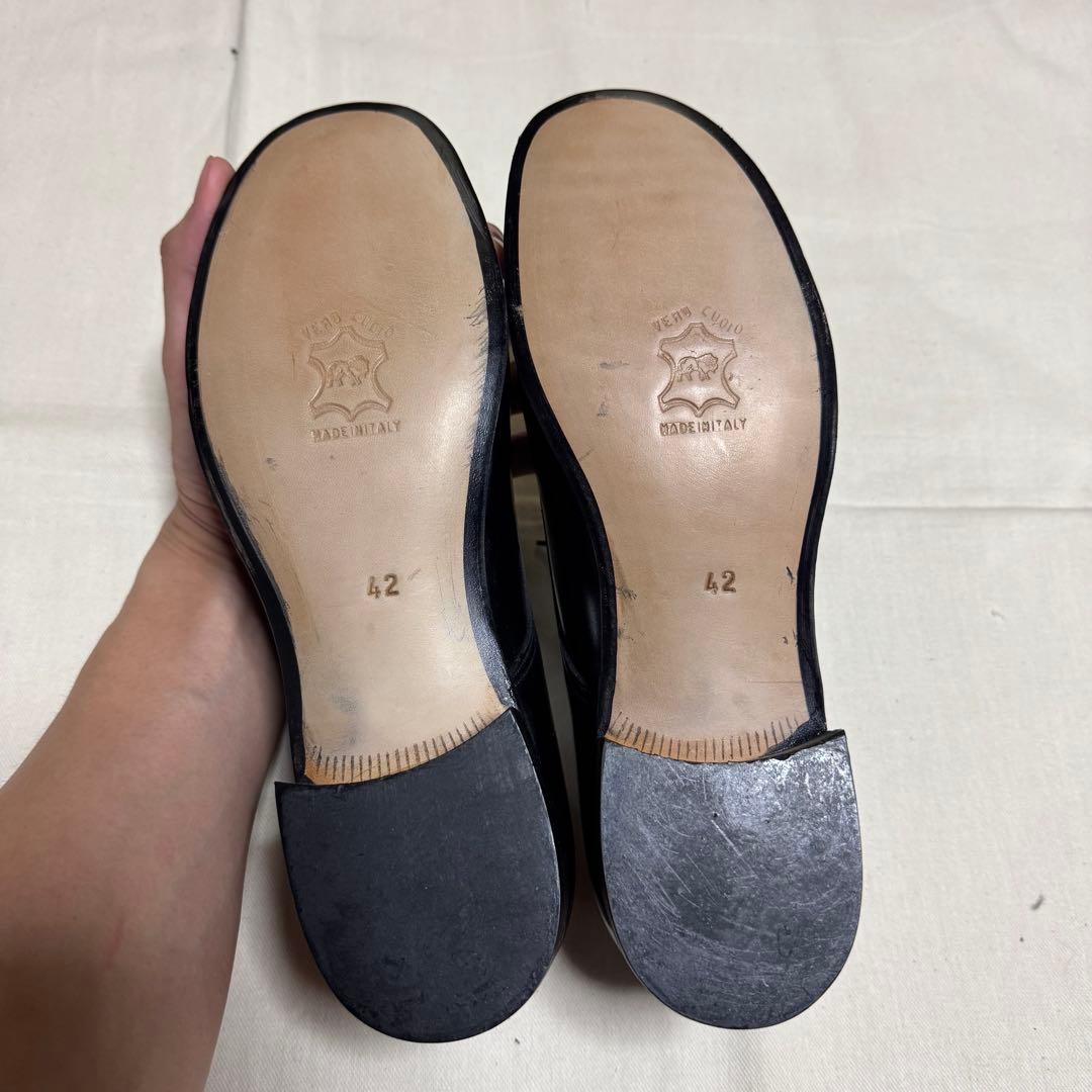 イタリア軍　レザー　パレードシューズ　HOLDEN 42 デッドストック　本革