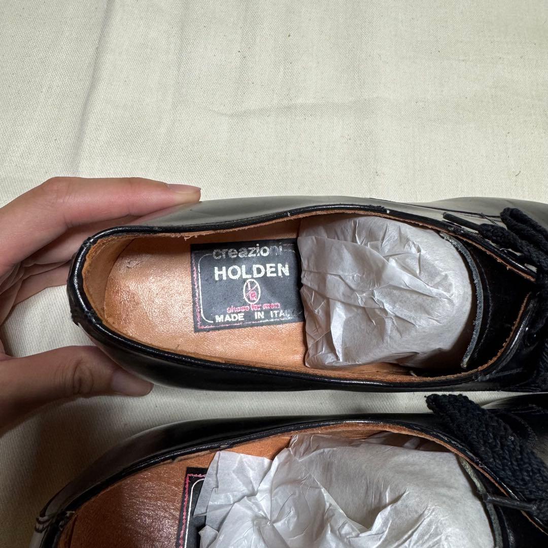 イタリア軍　レザー　パレードシューズ　HOLDEN 42 デッドストック　本革