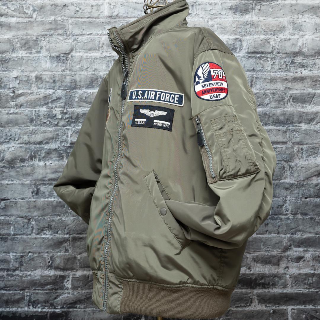 【AVIREX】アメリカ空軍創立70周年記念 MA-1フライトジャケット XL
