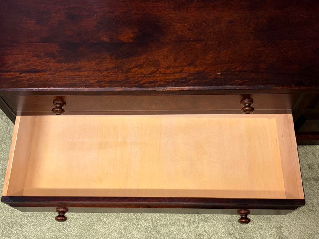 ☆ バレエダンサー　北海道民芸 ローチェスト 幅129.5cm　整理 収納