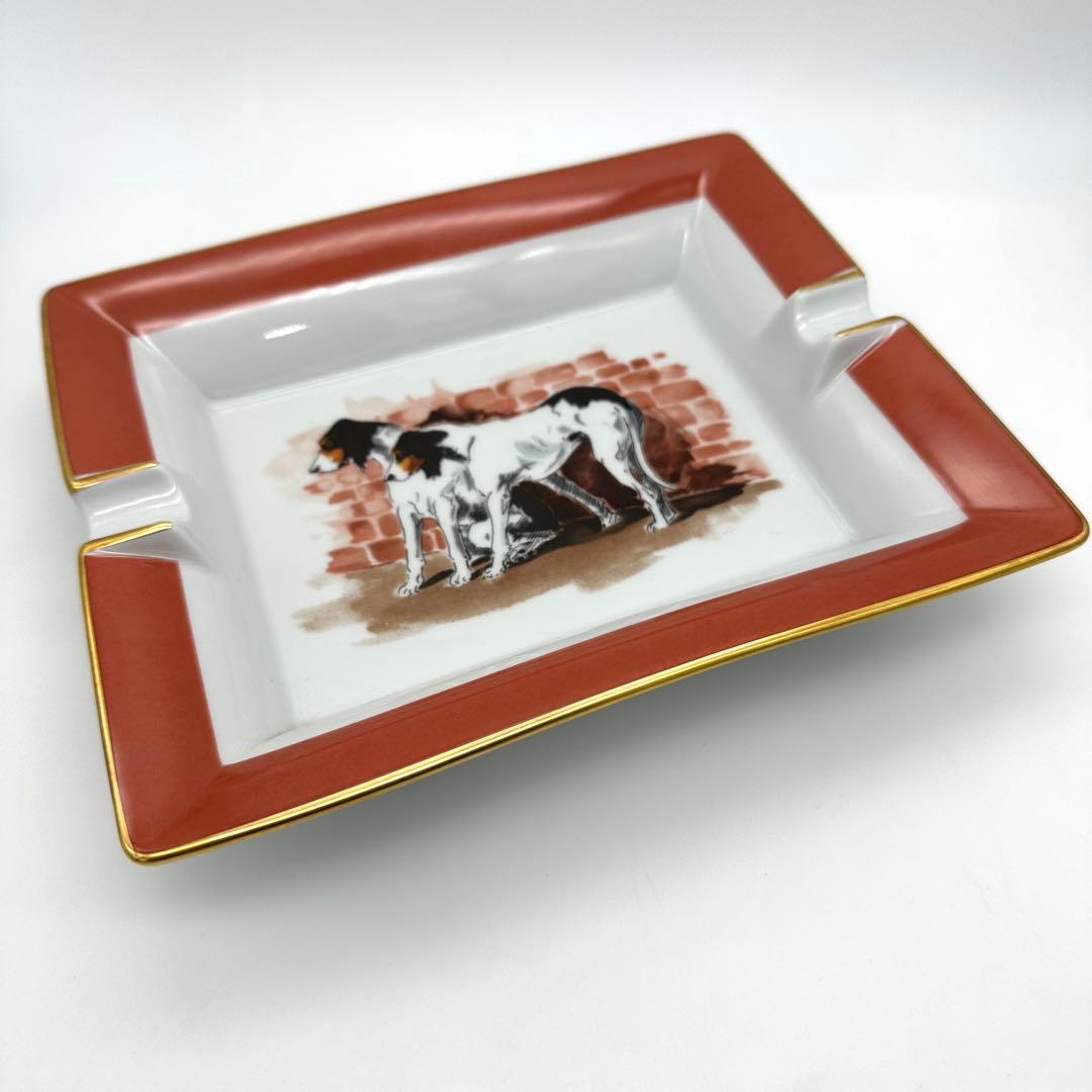 Hermes エルメス 置き灰皿 小物入れ 狩猟犬