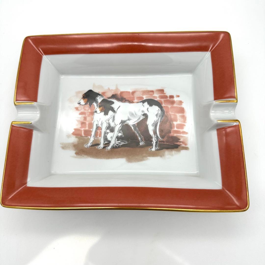 Hermes エルメス 置き灰皿 小物入れ 狩猟犬