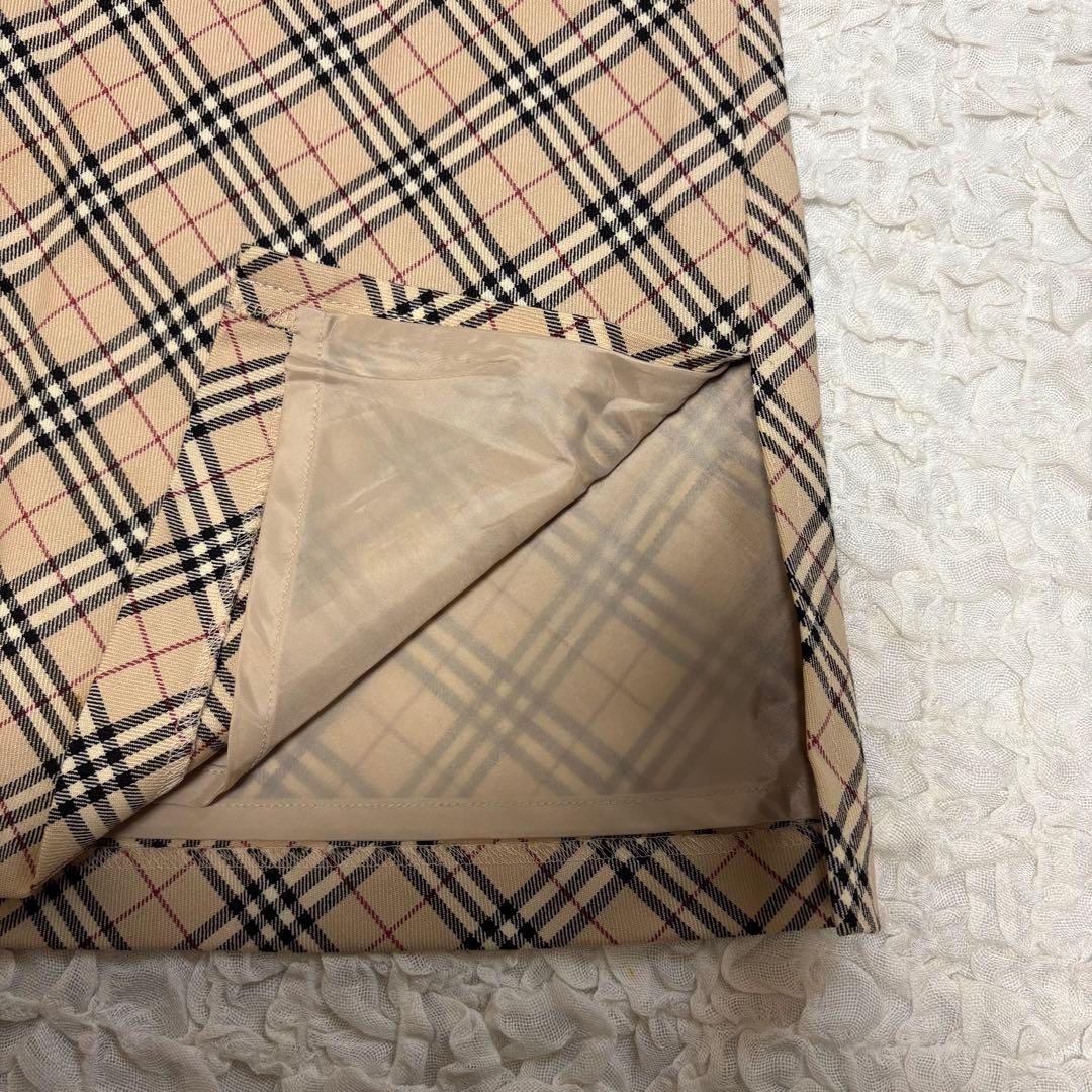 バーバリーブルーレーベル　膝丈ノヴァチェックスカート